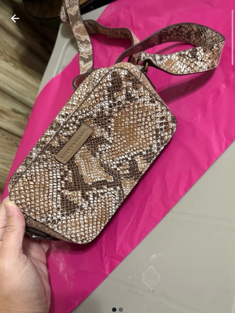Lucky Brand snakeskin crossbody